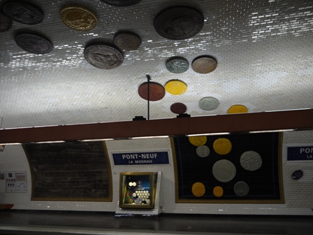 ceiling with ceramic coins