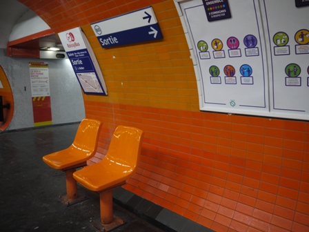 orange seats