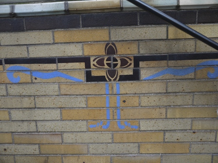 Tiles at entrance wall