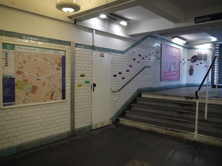 metro corridor in white tiles