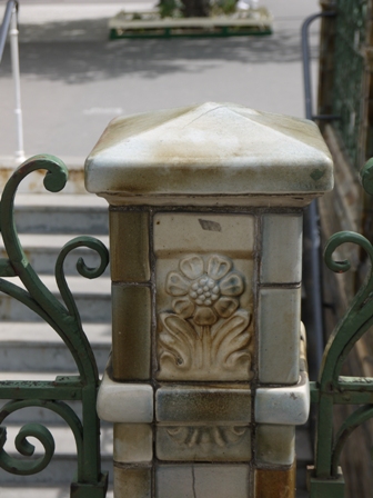 small pillar with tiles