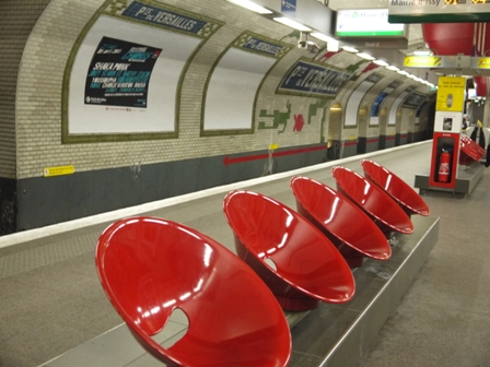 Red half bowl seats