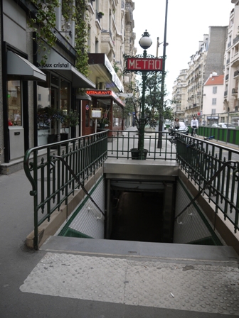 Narrow entrance to station