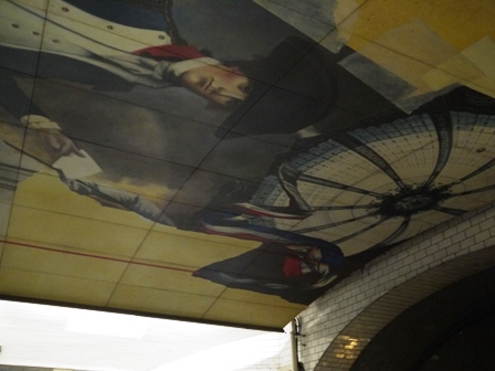 Painting of Napoleon on ceiling