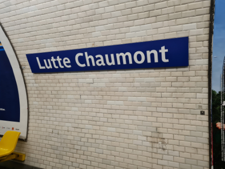 modified signage for Lutte Chaumont
