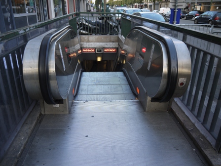 narrow escalator